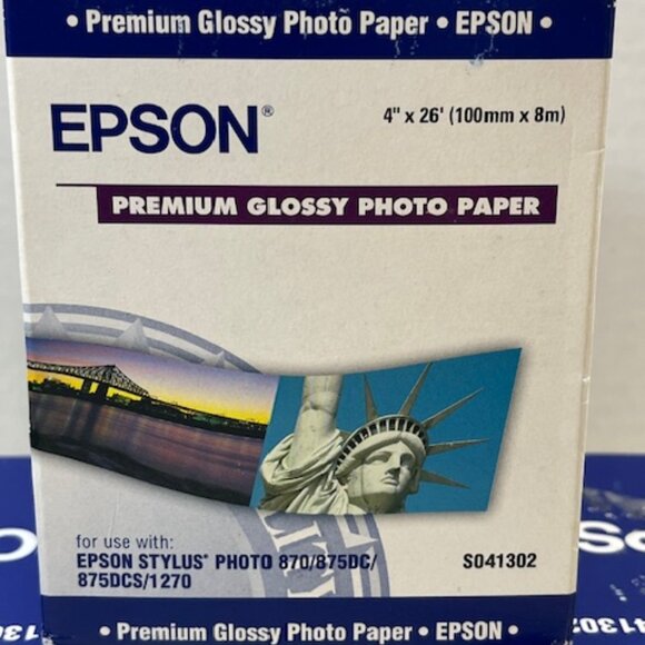 3 Boxes: Epson Premium Glossy Photo Paper #S041302 NEW 4"x26' - Picture 4 of 8